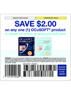 on any one (1) OCuSOFT product in stores or online …