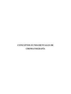 CONCEPTOS FUNDAMENTALES DE CROMATOGRAF&#205;A