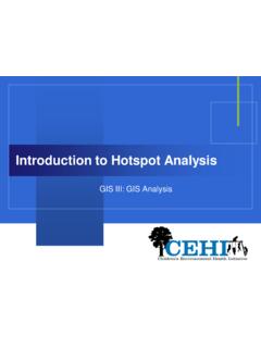 Introduction to Hotspot Analysis - Centers for Disease ...