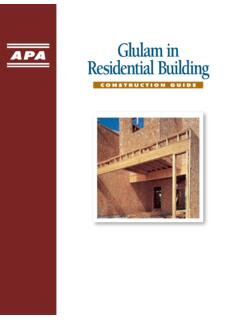 Glulam in Residential Building Construction Guide