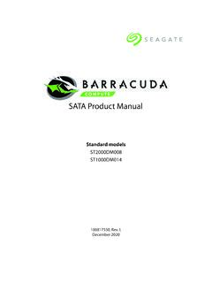 SATA Product Manual - Seagate.com