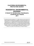 RESIDENTIAL ENVIRONMENTAL HAZARDS - Disclosure …