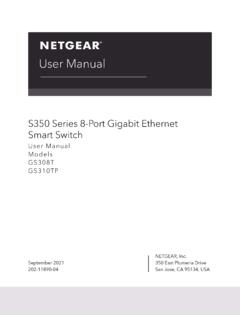 S350 Series 8-Port Gigabit Ethernet Smart Switch ... - Netgear
