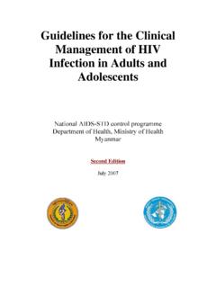 Guidelines for the Clinical Management of HIV …