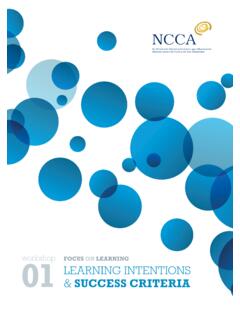 workshop Focus on Learning Learning intentions success ...