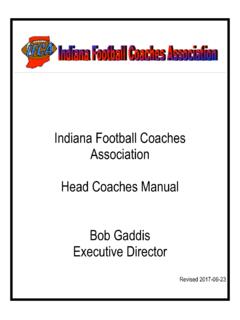 Indiana Football Coaches Association Head Coaches …