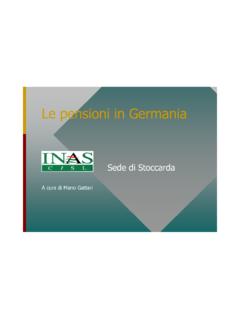 Le pensioni in Germania - inas.ch