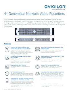 th Generation Network Video Recorders