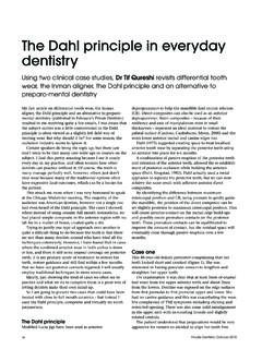 The Dahl principle in everyday dentistry - Inman …