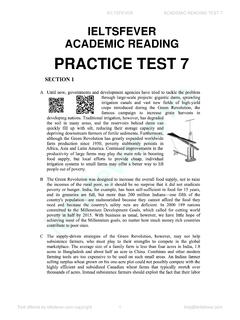 IELTSFEVER ACADEMIC READING PRACTICE TEST 7