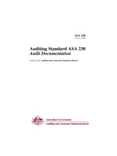 ASA 230 27-10-09 - Auditing and Assurance …