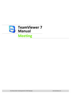 TeamViewer 7 Manual – Meeting