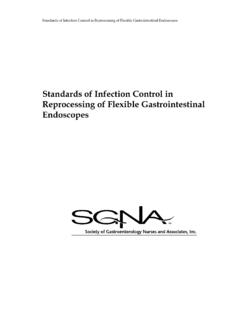 STANDARDS FOR INFECTION CONTROL AND REPROCESSING …