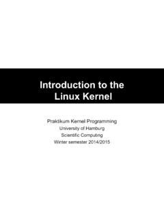 Introduction to the Linux Kernel - wr.informatik.uni ...