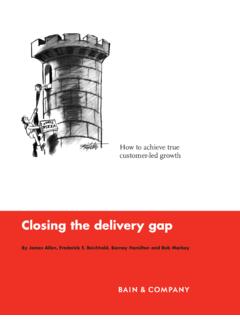 Closing the delivery gap - Bain &amp; Company