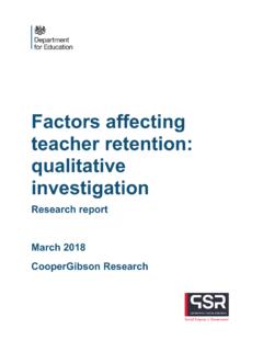 Factors affecting teacher retention: qualitative investigation