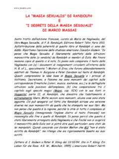 LA 'MAGIA SEXUALIS' DI RANDOLPH - esolibri.it