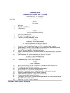 CHAPTER 08:02 CRIMINAL PROCEDURE AND EVIDENCE