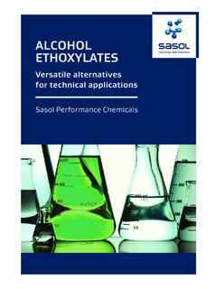 ALCOHOL ETHOXYLATES - Adhesives, Coatings, Inks &amp; Paints