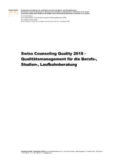 Swiss Counseling Quality 2018 - Qualit&#228;tsmanagement f&#252;r ...