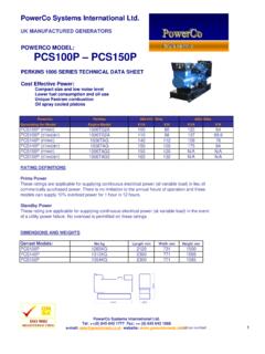 PCS150P - generator sets