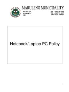 Notebook/Laptop PC Policy - Welcome to Maruleng …