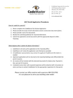 UCC Permit Application Procedures - Allen Township