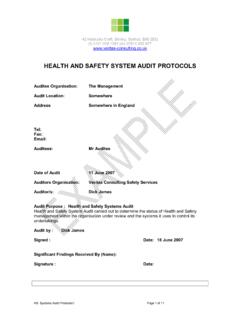 Health and Safety Audit