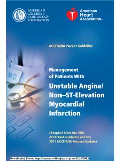 Management of Patients With Unstable Angina/ Non–ST ...