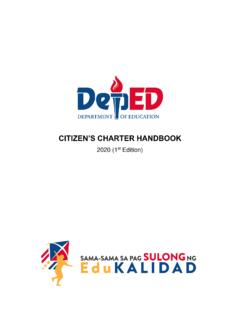 CITIZEN’S CHARTER HANDBOOK - Department of Education