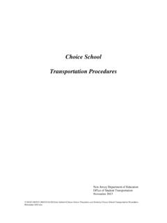 Charter School Transportation Procedures - New …