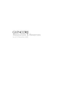 Resources &amp; Reserves - Glencore