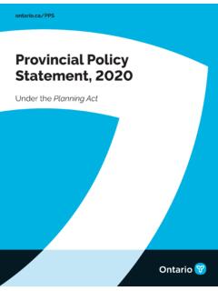 Provincial Policy Statement, 2020 - Premier of Ontario
