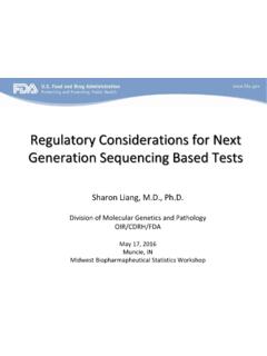 Regulatory Considerations for Next-Generation Sequencing