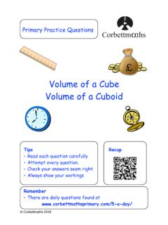 Volume of a Cuboid - Corbettmaths Primary