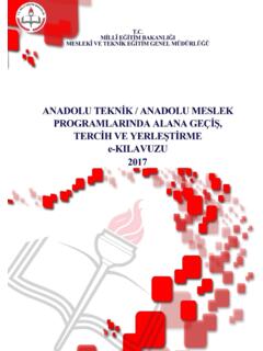 Anadolu Teknik/Anadolu Meslek Programlarında Alana Ge&#231;iş ...