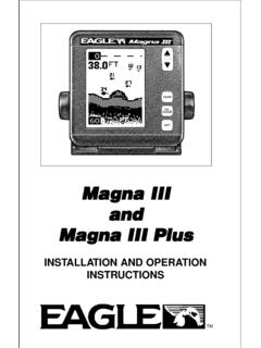 Magna III Owner's Manual - eaglenav.com