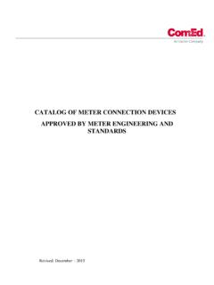 approved meter connection devices - ComEd