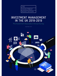 INVESTMENT MANAGEMENT IN THE UK 2018-2019