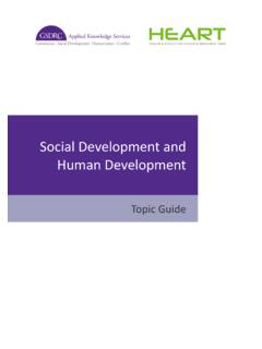 Social Development and Human Development