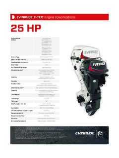 EVINRUDE E-TEC Engine Specifications 25 HP