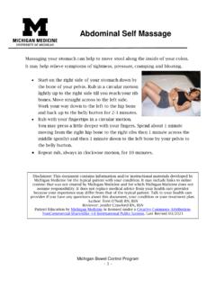 Abdominal Self Massage - Michigan Medicine