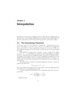 Chapter 3 Interpolation - MathWorks
