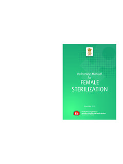 Reference Manual for FEMALE STERILIZATION - cghealth.nic.in
