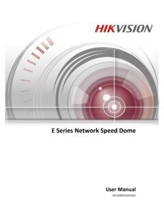E Series Network Speed Dome - Hikvision USA
