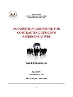 ACQUISITION GUIDEBOOK FOR CONTRACTING OFFICER’S ...