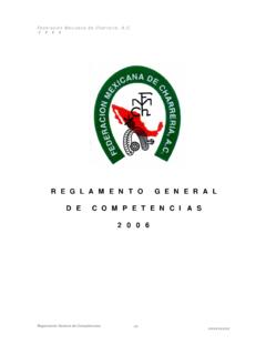 REGLAMENTO GENERAL DE COMPETENCIAS 2006