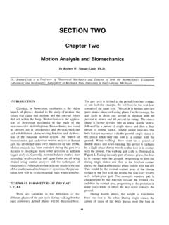 Motion Analysis and Biomechanics - Veterans Affairs