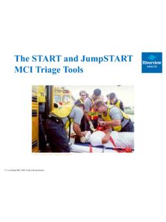 The START and JumpSTART MCI Triage Tools
