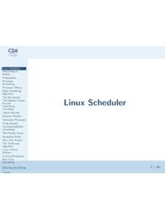 Linux Scheduler - Columbia University